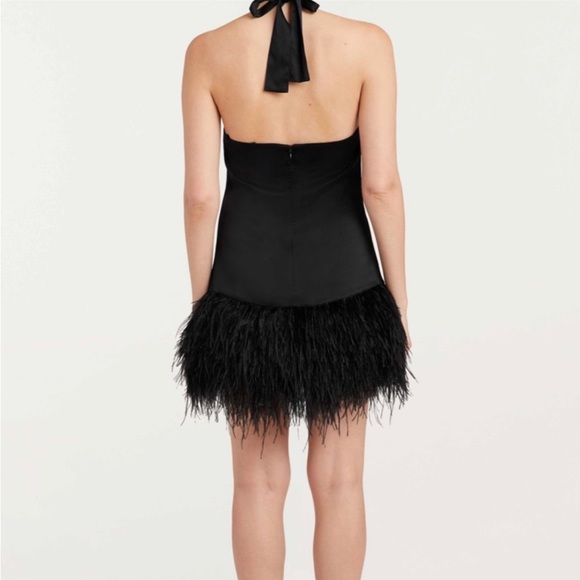 Cinq a Sept Silk Barb Black Mini dress Size 6 - Picture 4 of 7